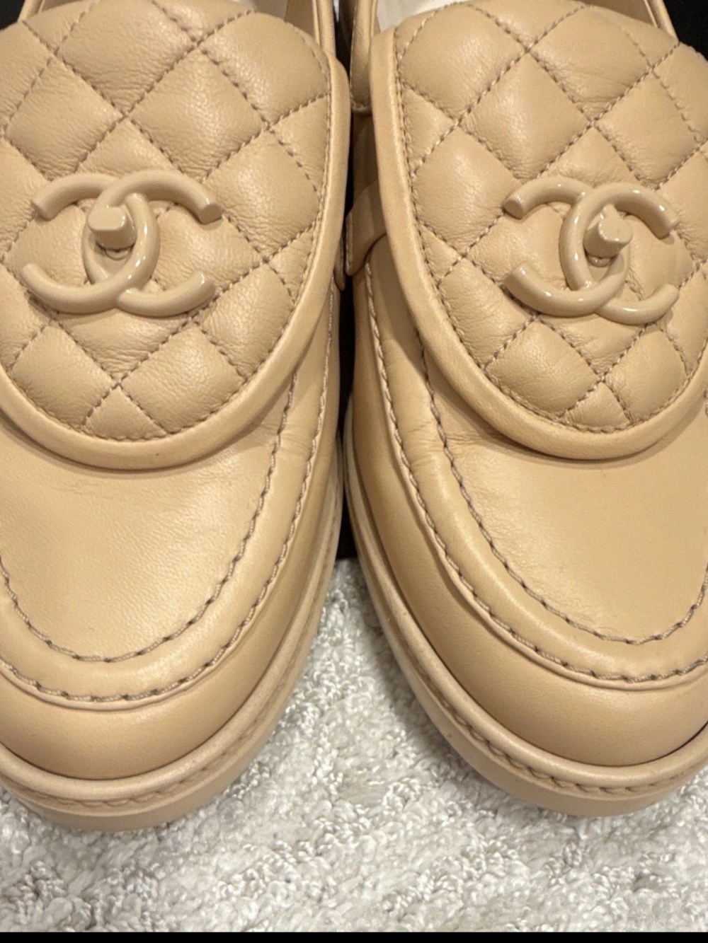 Chanel Quilted Leather Loafers 38.5 - Picture 3 of 5
